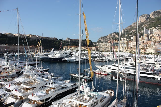 "115 super-yachts displayed in Port Hercule"