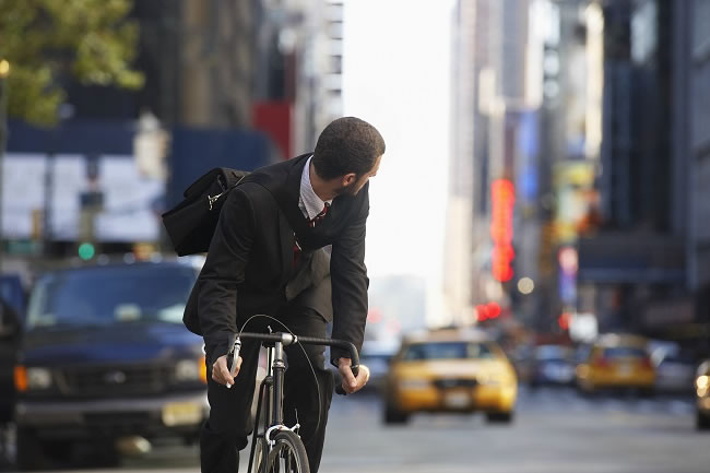 "Ride your bike to work"