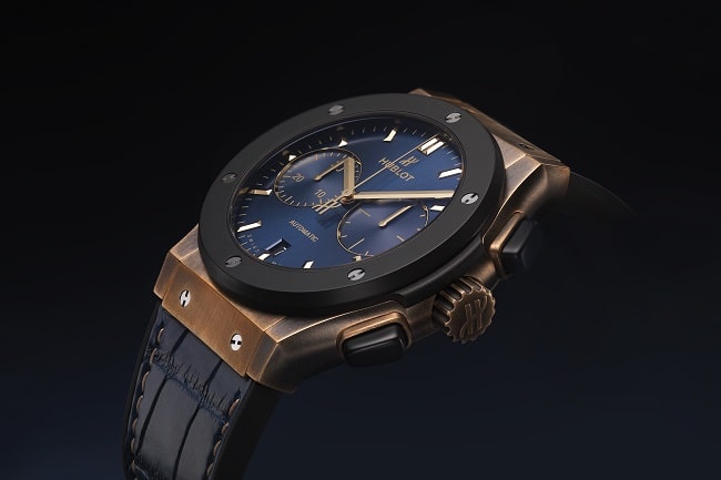 The Hublot Classic Fusion Bronze Bucherer Blue Editions