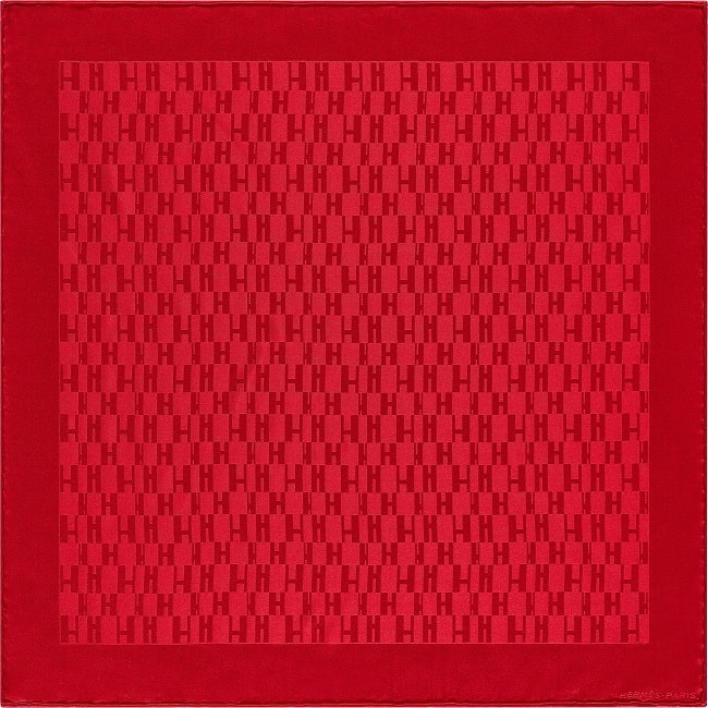 Hermès Faconne Grand H Pocket Square